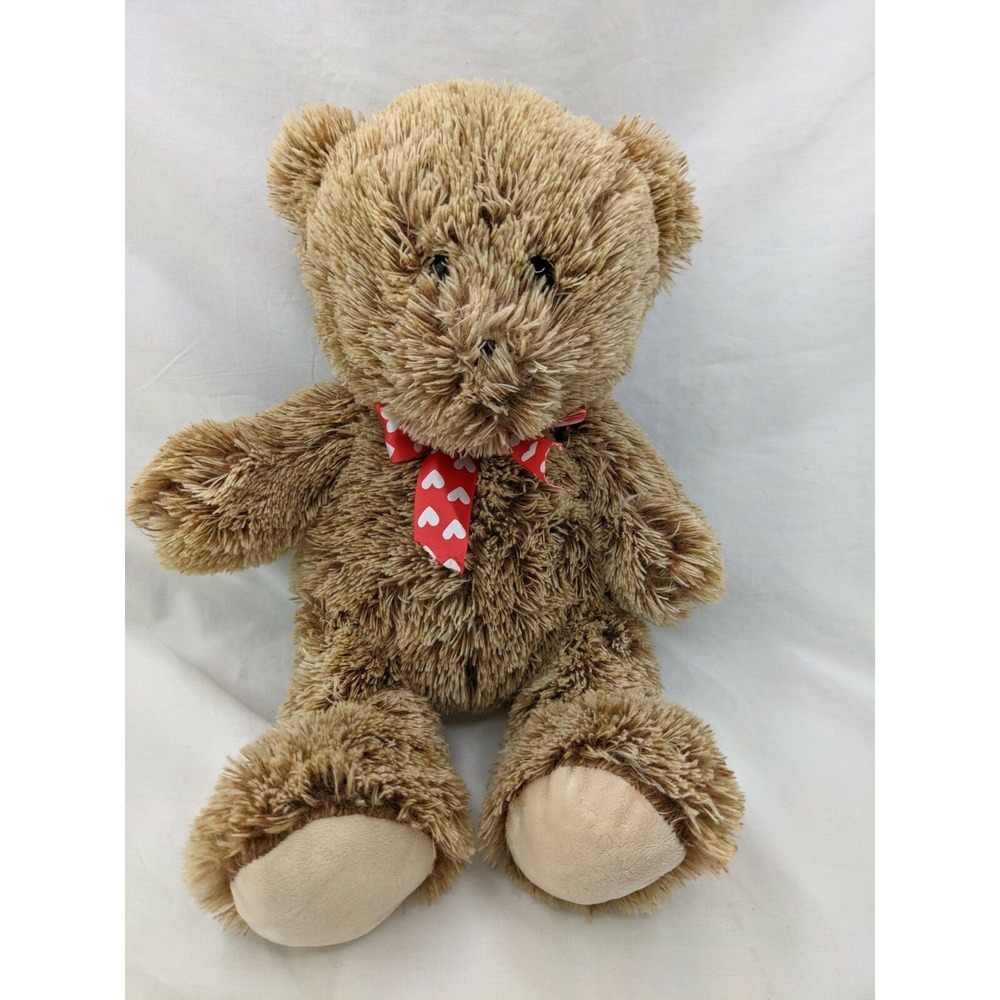 HugFun Brown Bear Plush 14 Inch Frosted Tan Stuffed Animal‎ Toy
